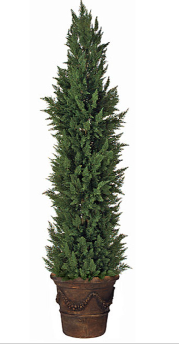 9 Foot Outdoor Polyblend Cypress Tree